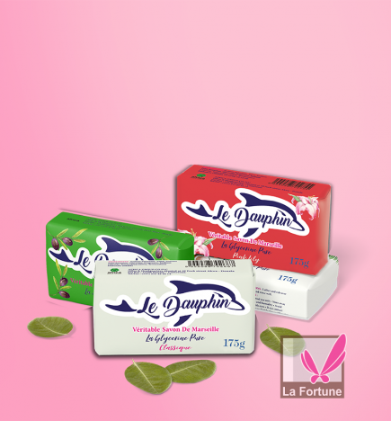 LE DAUPHIN PINK LILLY- GENUINE MARSEILLE SOAP